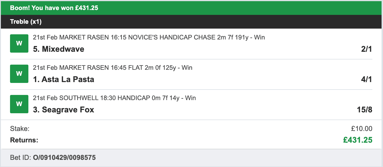 Daytime Profits - Winner Muli - 2023-02-21