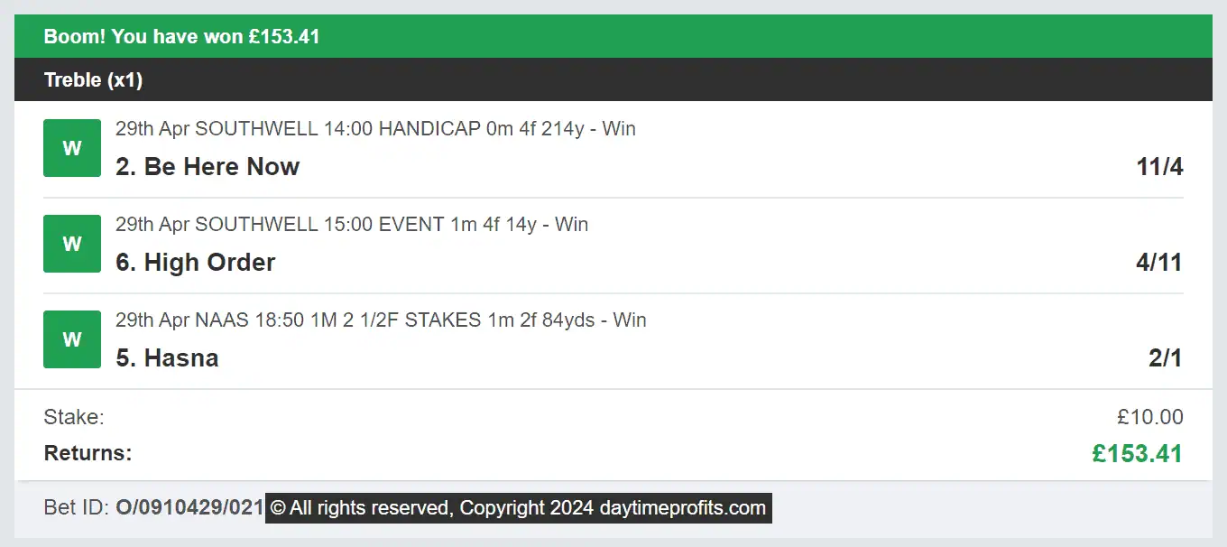 Daytime Profits - Winner Muli - 2024-04-29