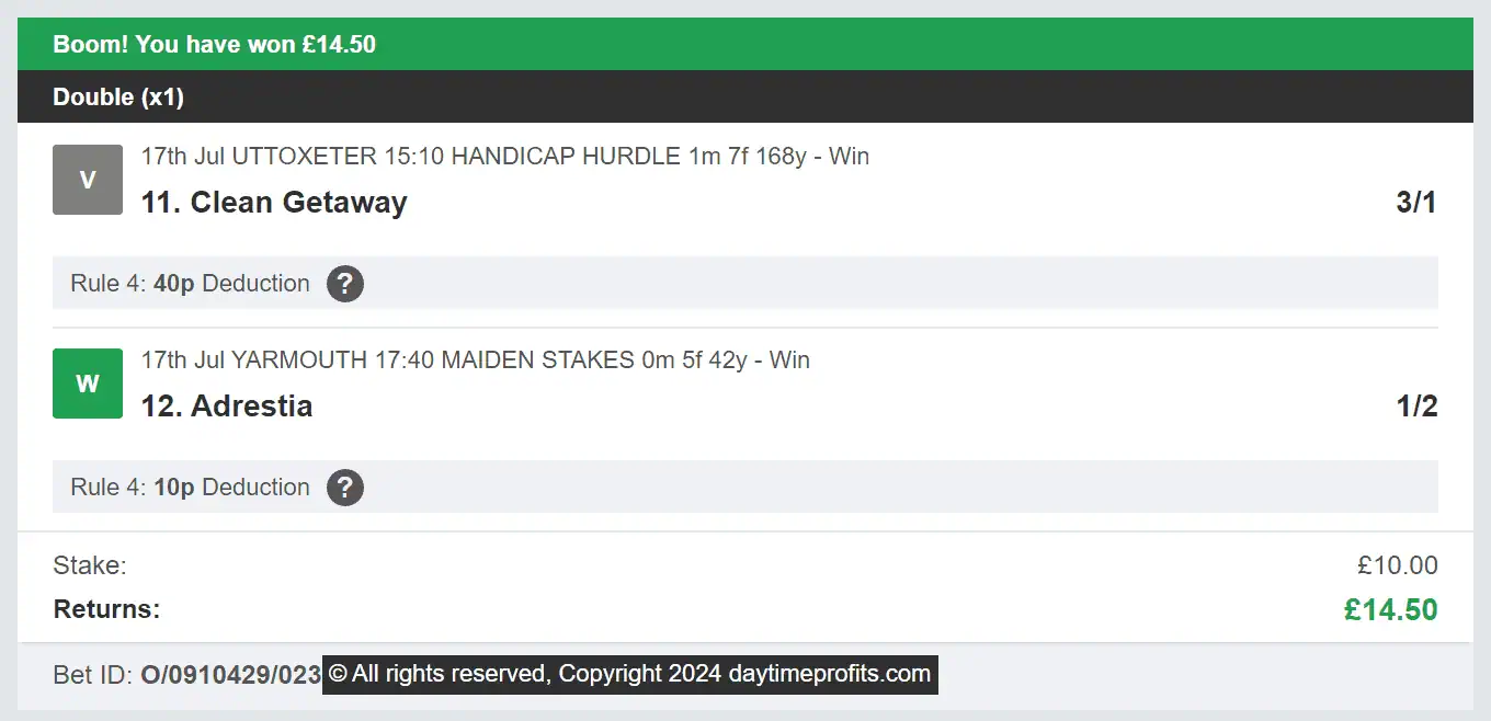 Daytime Profits - Winner Muli - 2024-07-17