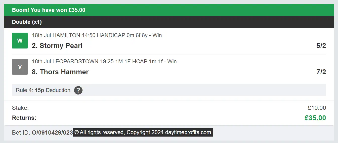 Daytime Profits - Winner Muli - 2024-07-18