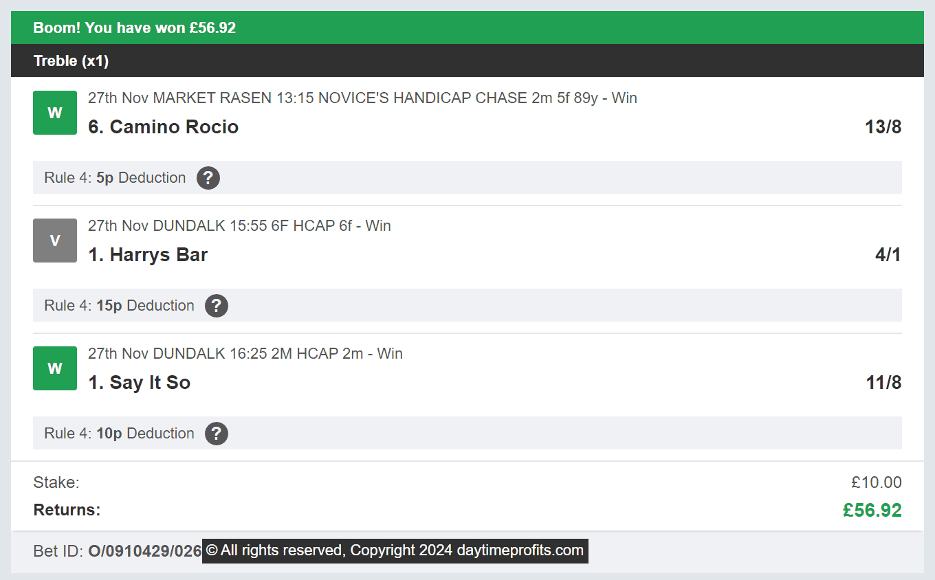 Daytime Profits - Winner Muli - 2024-11-27