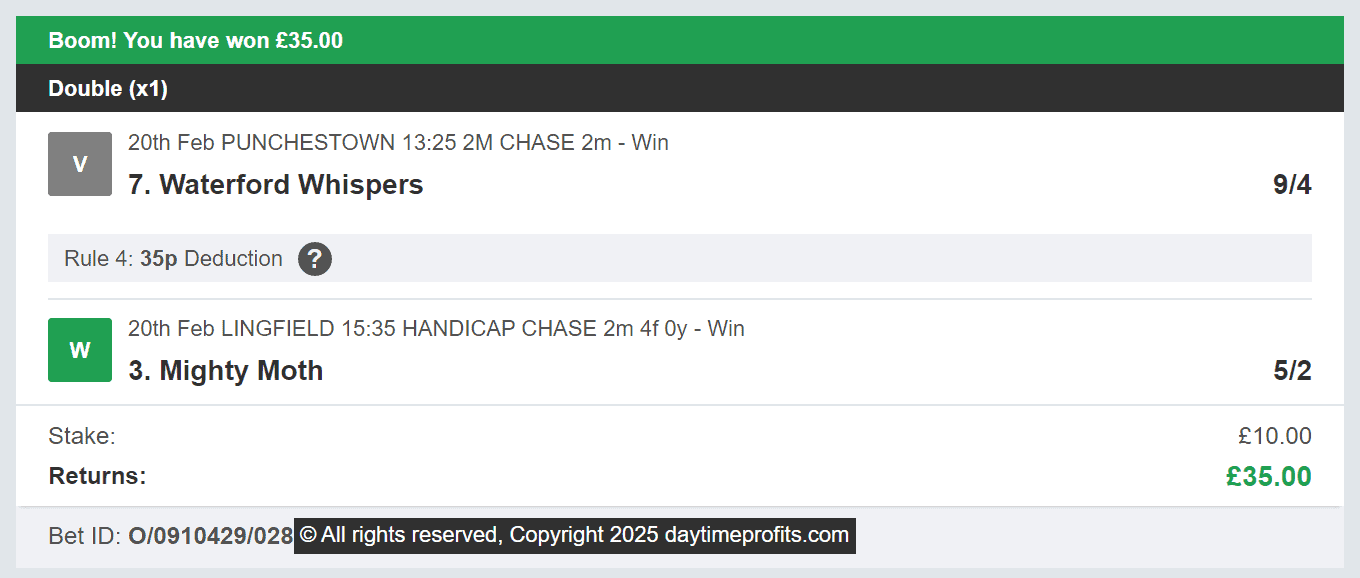 Daytime Profits - Winner Muli - 2025-02-20