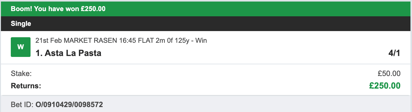 Daytime Profits - Winner 1 - 2023-02-21