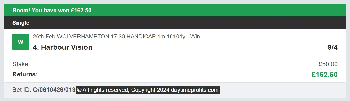 Daytime Profits - Winner 2 - 2024-02-26