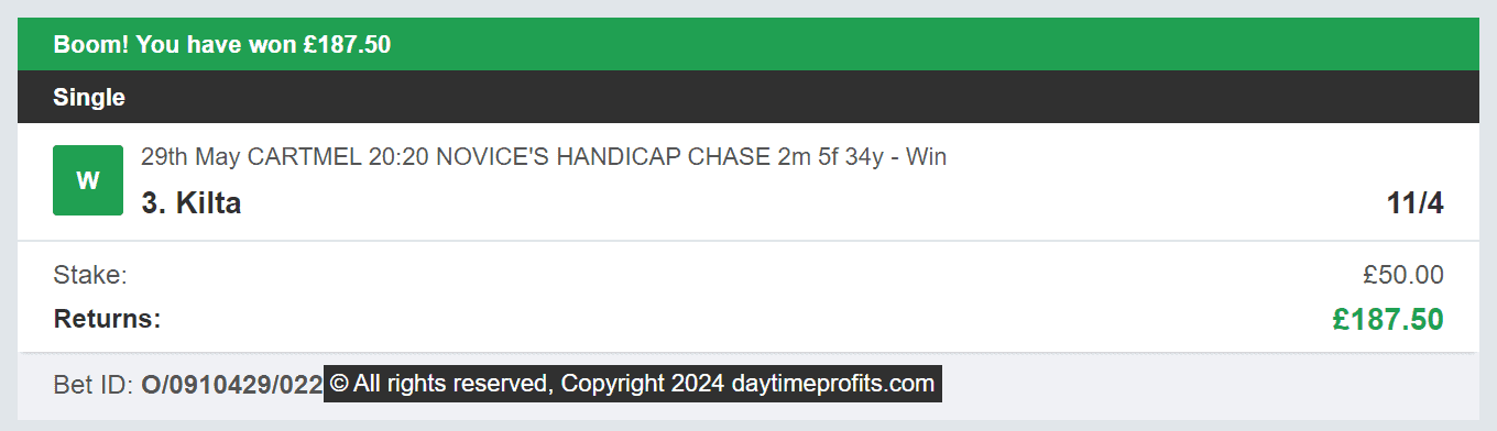 Daytime Profits - Winner 2 - 2024-05-29