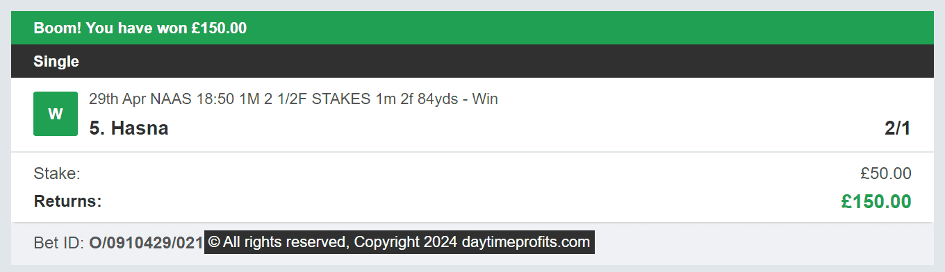 Daytime Profits - Winner 3 - 2024-04-29