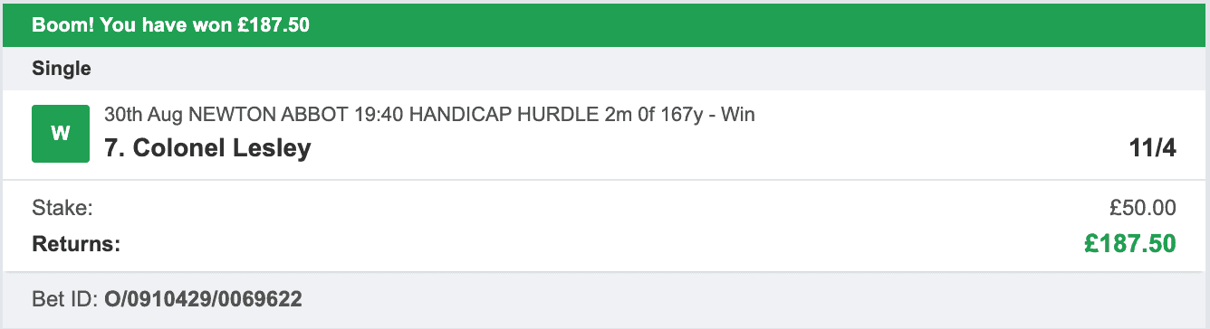 Daytime Profits - Winner 3 - 2022-08-30